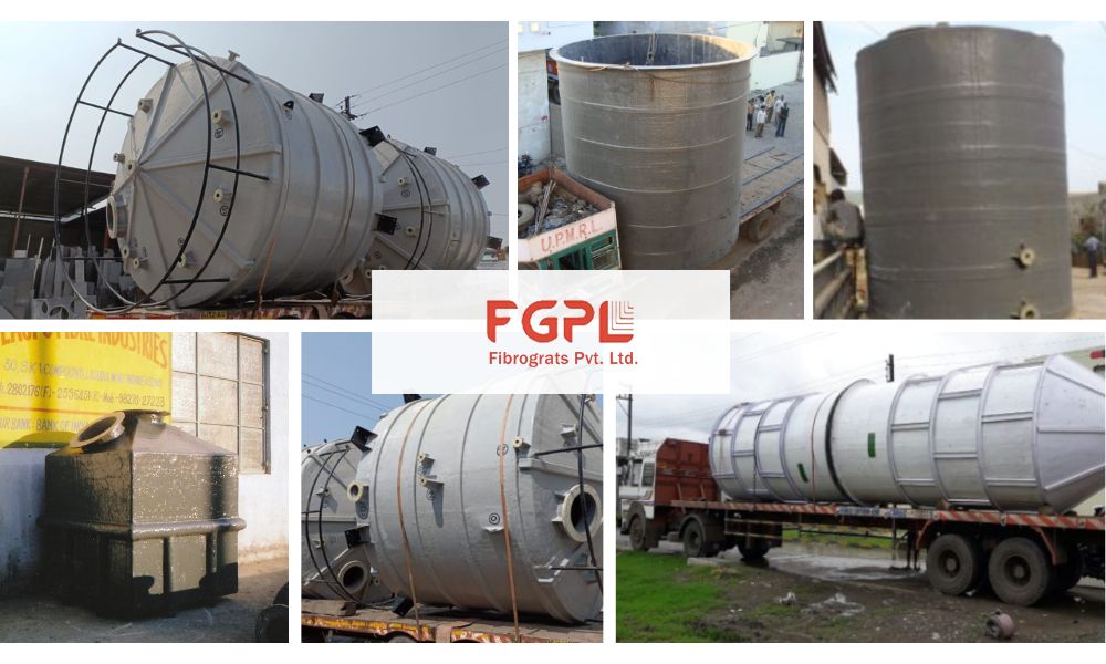 custom fiberglass tanks, FRP chemical storage tanks, storage tanks